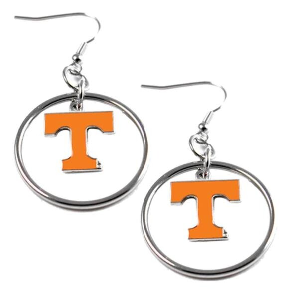 New Tennessee Volunteers - NCAA Floating Logo Hoop Earrings for Women - Picture 1 of 2